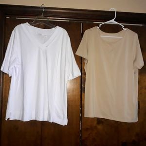 Set of two Women's XL Tshirts from Susan Graver and Isaac Mizrahi